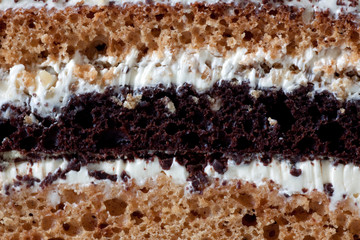 The Prague striped pie with chocolate.