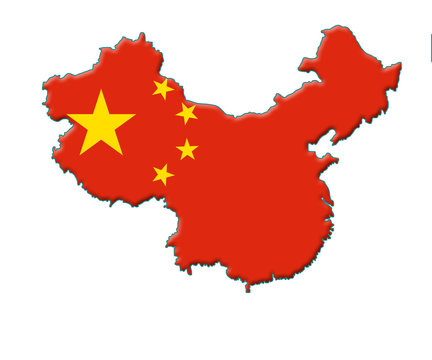 carte drapeau Chine