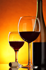 Still-life with red wine