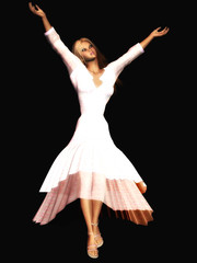 Naklejka premium Tanzendes Mädchen