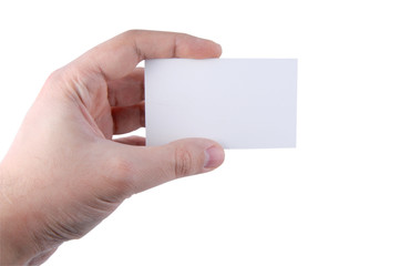 Hand Holding Business Card