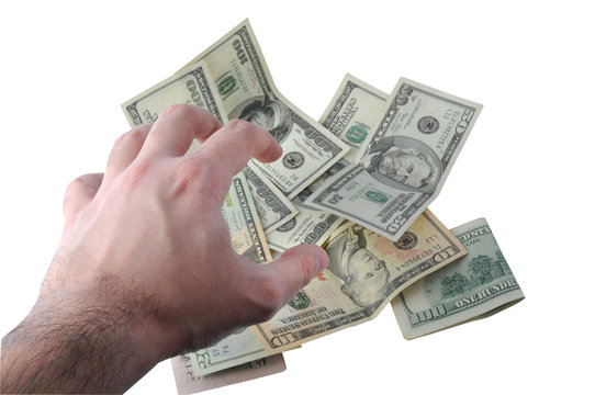Hand Grabbing Money