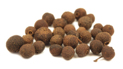 Allspice isolated on white