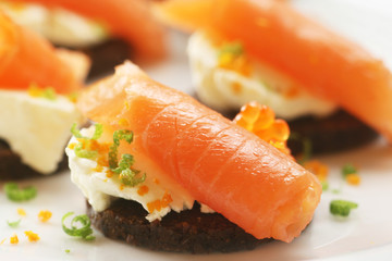 Canapés with Smoked Salmon