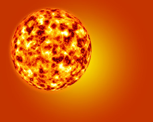 Sun with copy space