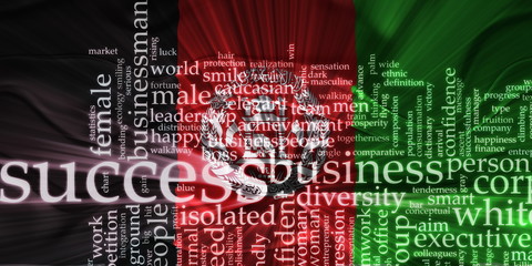 Flag of Afghanistan wavy success