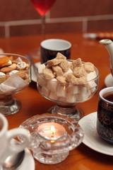 Sugar bowl on a table