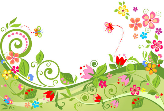 Floral summer background