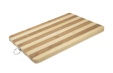 Empty bamboo hardboard over white