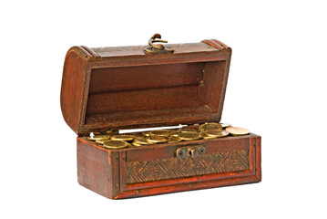 Wooden treasure chest