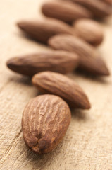 Almonds close-up