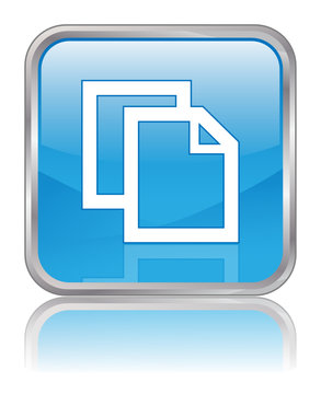Documents Web Button (Internet Square Blue Reflection)