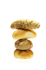 Bread isolated on white