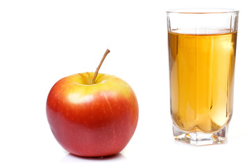 juice with red apple