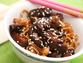 Asiatisches Nudelgericht