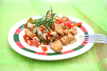 Hühnchen mit Gemüse