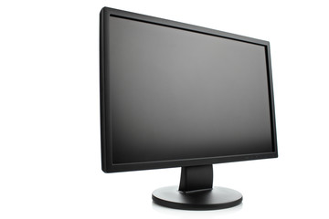 A PC monitor isolated on white background