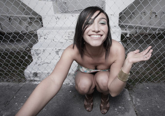Woman smiling at the camera