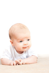 little baby on the floor