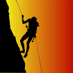 Obraz premium rock climber