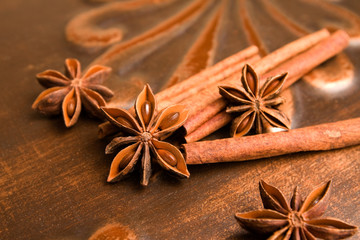 anise & cinnamon on copper