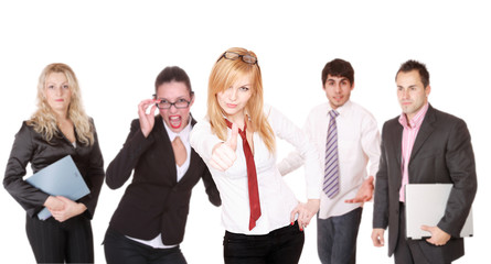 An attractive, business team