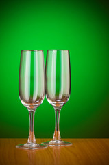 Wine concept with gradient background