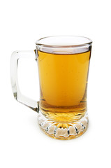 Beer glasses isolated on the white background