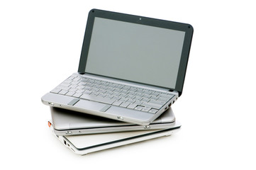 Stylish netbook isolated on the white background