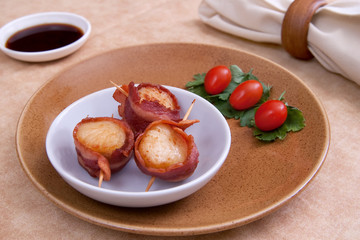 bacon wrap scallops