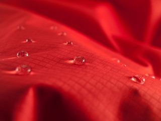 waterproof textile clothing red