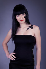 Fototapeta premium studio portrait of a girl with fashion make-up