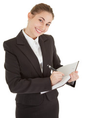 business woman with papers