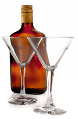 two glasses for cocktails