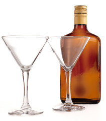two glasses for cocktails