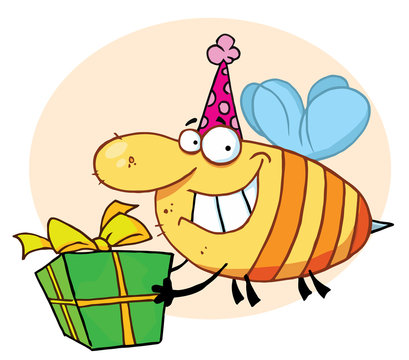 Bee carries gift