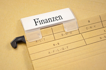 Ordnermappe mit Finanzen