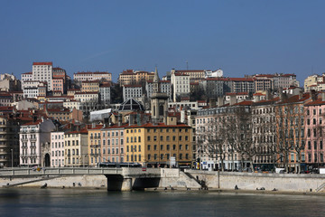 Fototapeta premium Quais de Saone à Lyon