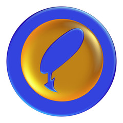 Blue glossy icon