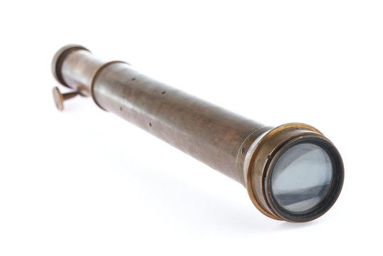 An antique spyglass