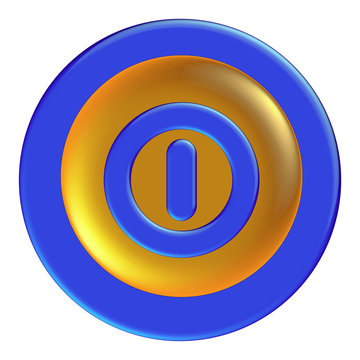 Blue glossy icon