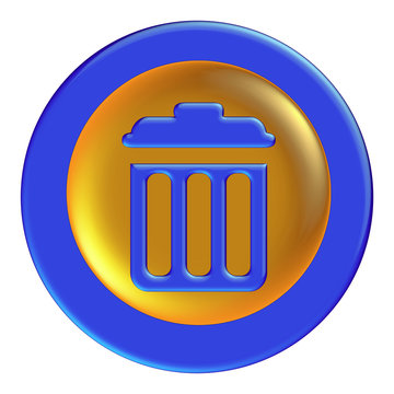Blue glossy icon