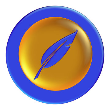 Blue glossy icon