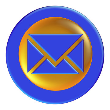 Blue glossy icon