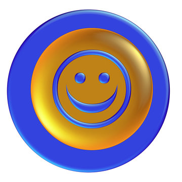 Blue glossy icon
