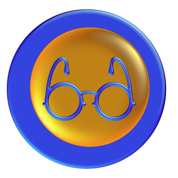 Blue glossy icon