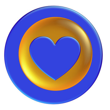 Blue glossy icon