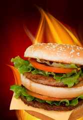 Big hamburger