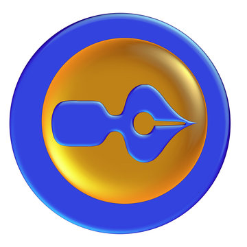 blue glossy icon