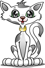 Gatto Vettoriale-Vector Pussy Cat-Chat Vectoriel-Cartoon-2